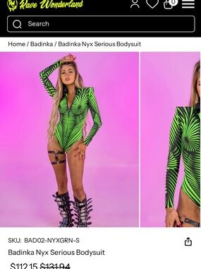 Badinka Nyx Serious Bodysuit - Neon Green